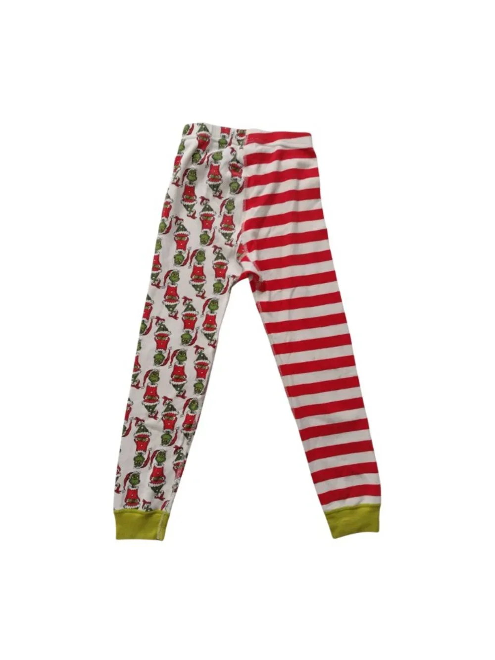 Hanna Andersson Grinch Pajamas Sz 6-7 Mixed Print Christmas Long John Pjs